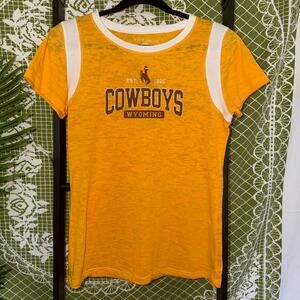 🤠 Vintage Vibes Wyoming Cowboys Ringer Tee